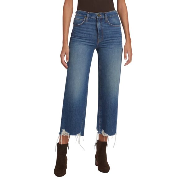 Frame Relaxed Straight Jeans Womens 32 Blue Beluga Modern Chew High Rise Denim - Picture 2 of 15